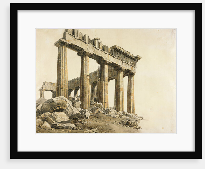 View of the East End of the Parthenon, Athens by Giovanni Battista Lusieri